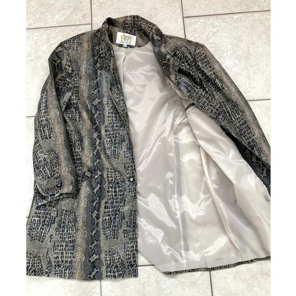 Live Collection Bijan Danialian Suit Set Mens 2XL Coat Pants Snake AOP Baggy NWT - Picture 16 of 16